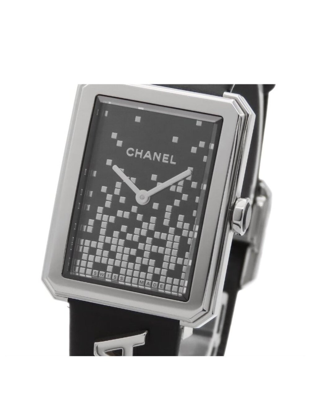 Chanel Boyfriend Wanted de Chanel Black SS Satin Card Watch Quartz